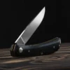 Hen And Rooster Buffalo Horn Folding Knife